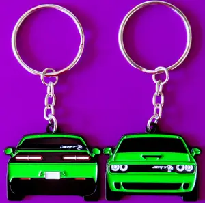 Keychain For Challenger Hellcat 2-Sided Key Ring Makes For A Unique and Cool Gift For Car Guys, Fans, Enthusiasts Dad, Friend, Him, Her & More