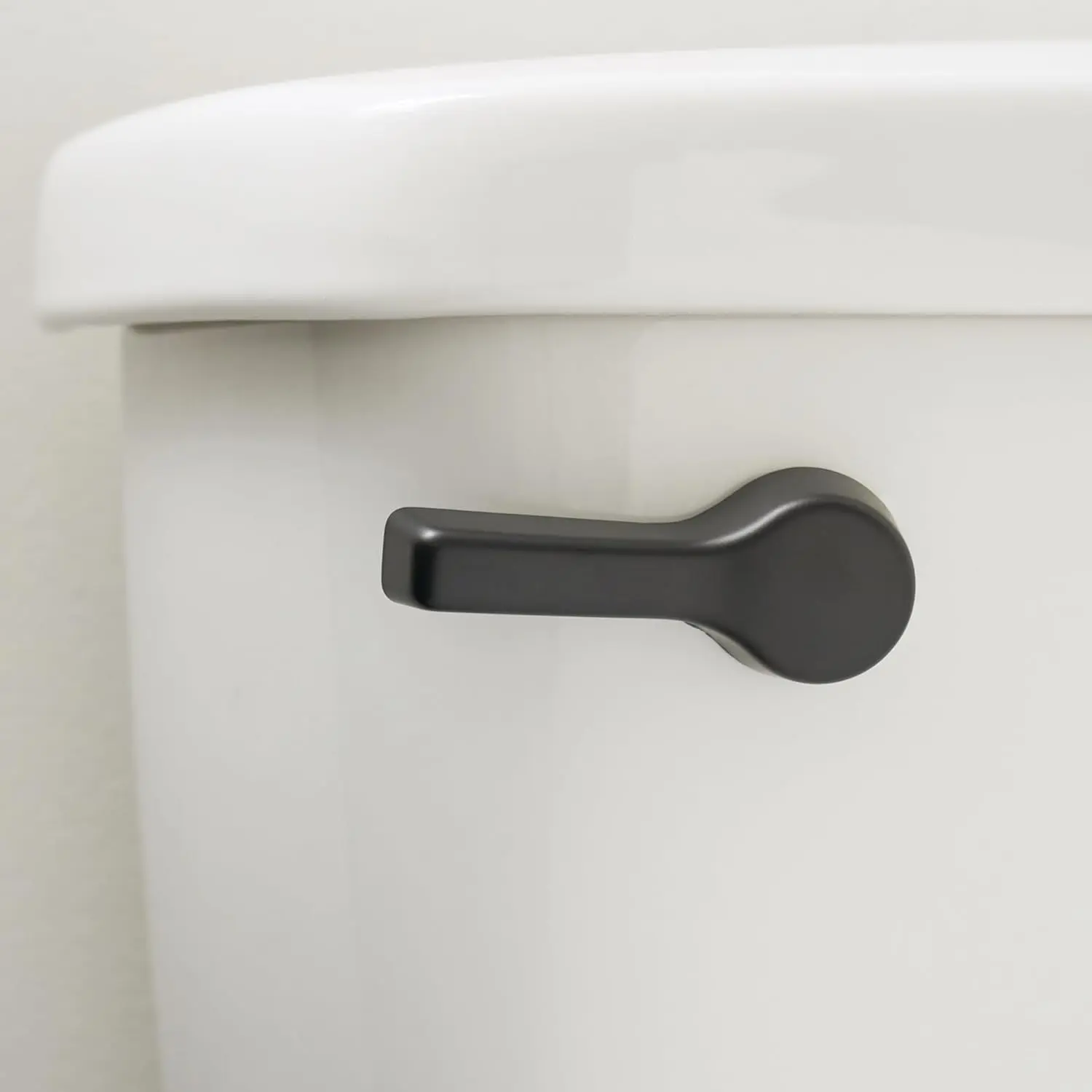 Universal Toilet Flush Handle Replacement Kit - Front-Install Flush Lever, Elegant Design, Easy Installation, Durable Material, Black Finish