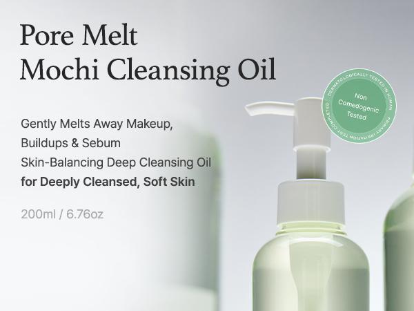 [Arencia Official] Pore Melt Double Cleansing Duo - Acne & Pore Safe Gentle Makeup-Removing Cleansing Oil & Foaming Wash with Rice, Vitamin E, Green Tea, Witch Hazel for Clear Skin, Pore Melt Mochi Cleansing Oil & Fresh Green Rice Mochi Cleanser 
