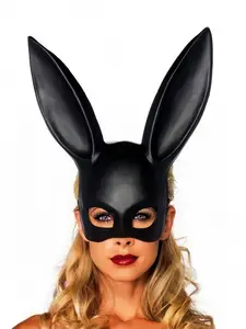1 piece of light luxury Halloween bunny girl and bunny ear mask, fashionable and creative Halloween women's mask, suitable for performance dances, half face bars, party mask accessories
