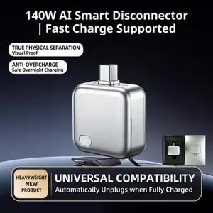 140W AI Physical-Disconnect Battery Guard, Anti-Overcharge Protection for Safe Overnight Charging, Smart Auto Stop Charging Protector , Universal for Phones, Laptops & Tablets, Full Battery Auto Disconnect, Overcharge Protection