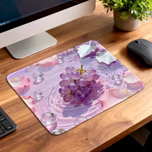 Pink Fantasy Butterfly Gaming Mousepad with Non-Slip Base & Stitched Edge for Precise Control | Aesthetic Desk Mat
