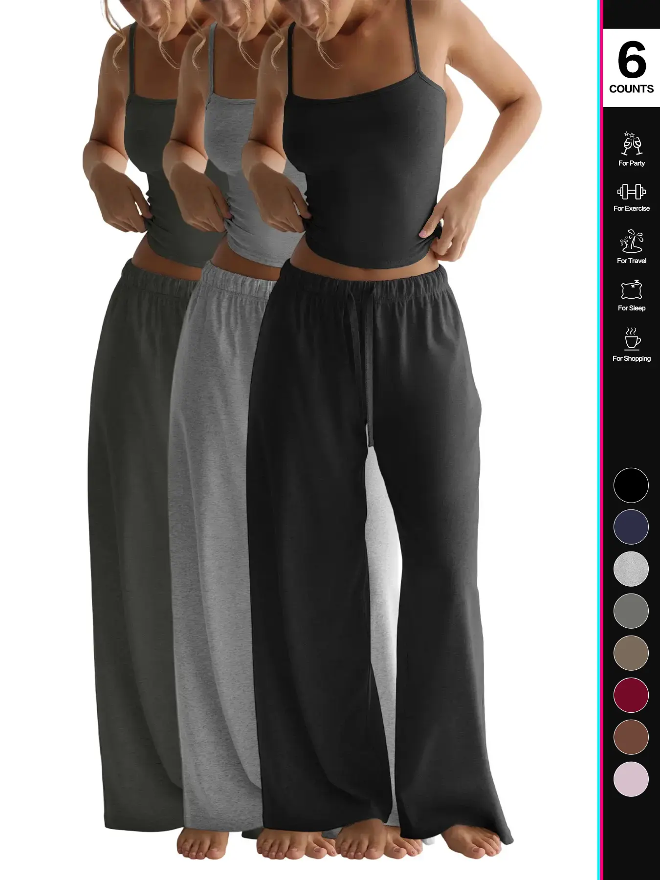 black + dark gray + light gray