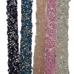 15 Feet Sugar Tape for DIY Beads and Projects - Decorative Fancy Rhinestone Tape Glitter Trim Decoration Crafts