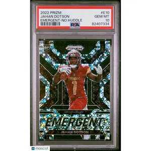 Jahan Dotson PSA 2022 Panini Prizm Emergent #E10 10
