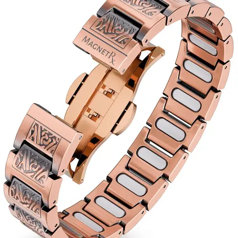 MagnetRX EllipseMAX Solid Magnetic Copper Bracelet for Men - Viking Style, Craftsmanship, Hypoallergenic Magnets Bracelets & Bangles
