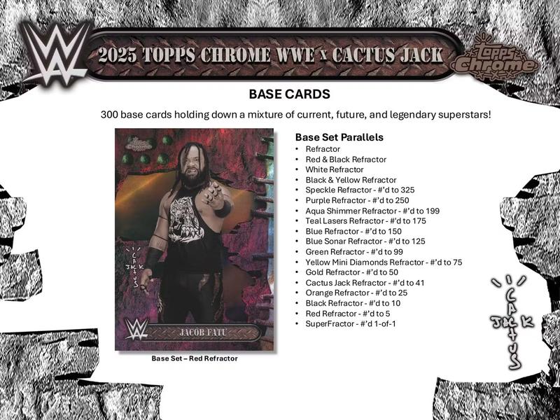2025 Topps Chrome WWE x Cactus Jack Hobby Box