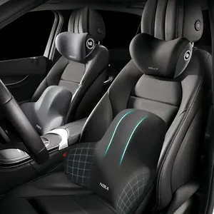Car Memory Foam Lumbar Support Cushion, Polyester Fabric, Anti-Slip, Washable, Ergonomic Design, Slow Rebound Memory Material NONE
