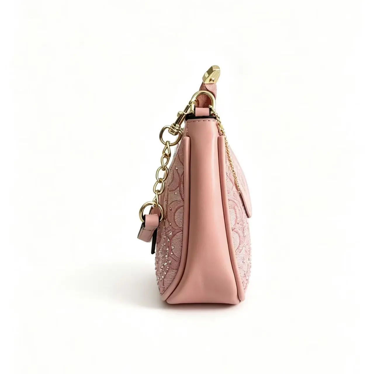 Teri/Nolita 19/Rowan 18 Boston Shoulder Bag In Signature Canvas, Y2K Limited Teri Glitter Crossbody Mini Purse, Soft Chain Purses, Women's Shoulder Bags
