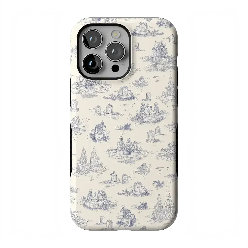 Casely iPhone 13 Pro Max Case | Graveyard Gathering | Skeleton Picnic | Bold Protective Design | Compatible with MagSafe