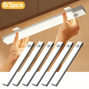 LED Motion Sensor Cabinet Lamp, USB Rechargeable, 3-Mode Dimmable Wireless Night Light with Auto Activation, Indoor Use for Bedroom, Kitchen, Motion Sensor Lamp