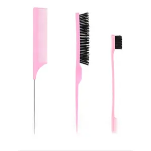 Professional 3PCS Haircare Rat Tail & Edge Styling Comb Set