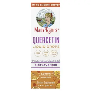 MaryRuth's Quercetin Liquid Drops, Lemon, 4 fl oz (120 ml)