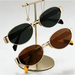 2 Pack 2026 New Trendy European American Style Sunglasses For Men And Women, All Match Uv Protection Oval Full Frame Sun Glasses, Light Blocking Anti Glare Fashion Eyewear For Outdoor Travel Driving Daily Wear