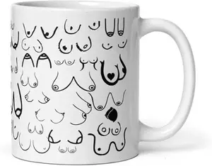 Funny Boob Mug Coffee Tea Cup Tits Gag Gift Humor Prank Novelty