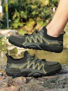 Men's Sporty Breathable Mesh Water Shoes, Casual Quick Drying Barefoot Shoes for Boating Fishing Diving Surfing, Outdoor Sports Shoes for Summer