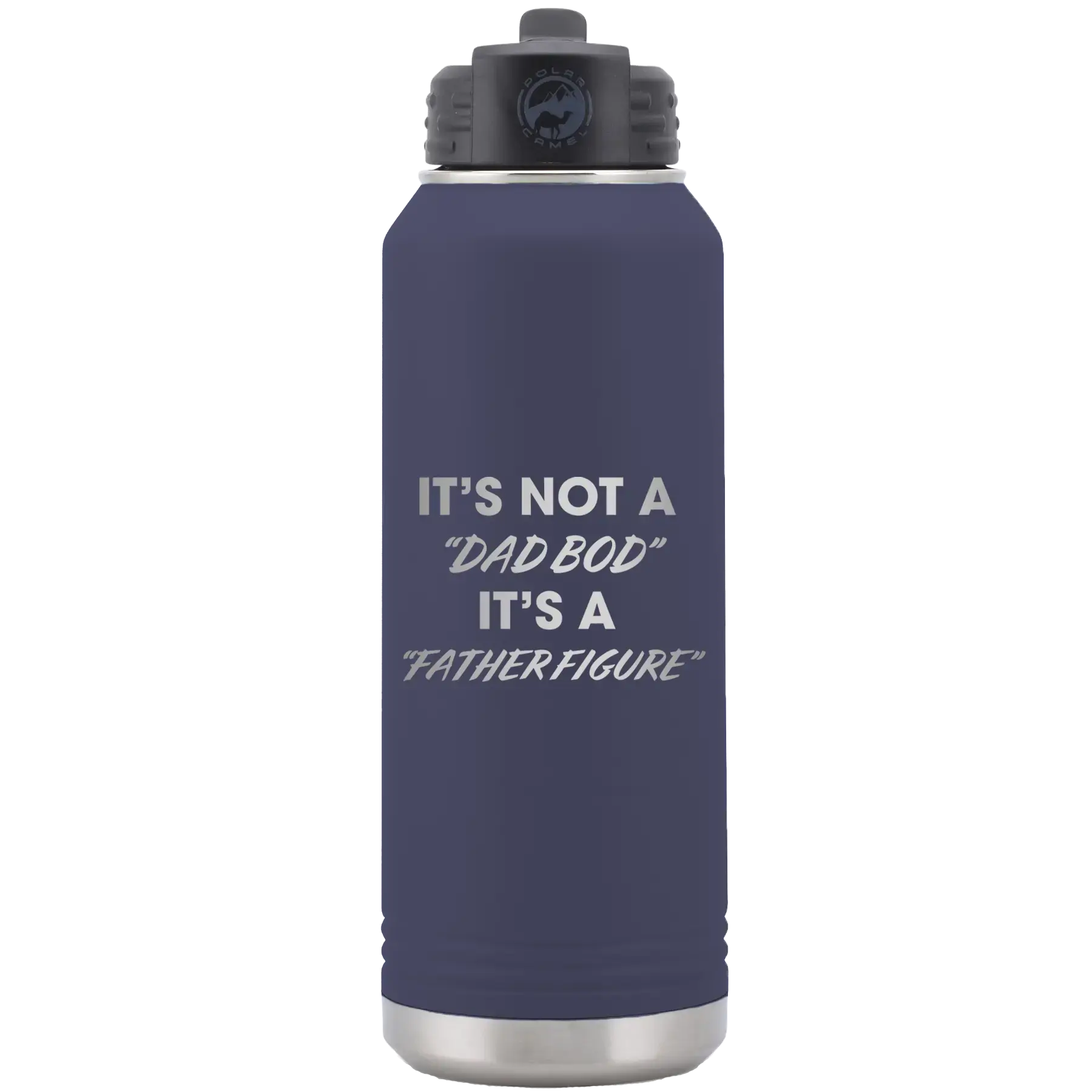 Personalized Dad Bod 32 oz Water Bottle - Navy