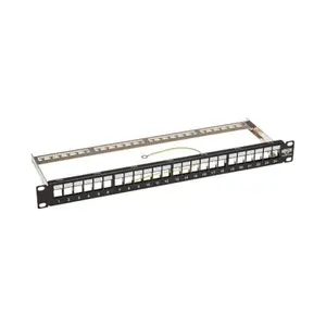 Tripp Lite series 24-Port 1U Rack-Mount Shielded Blank Keystone/Multimedia Patch Panel, RJ45 Ethernet, USB, HDMI, Cat5e/6