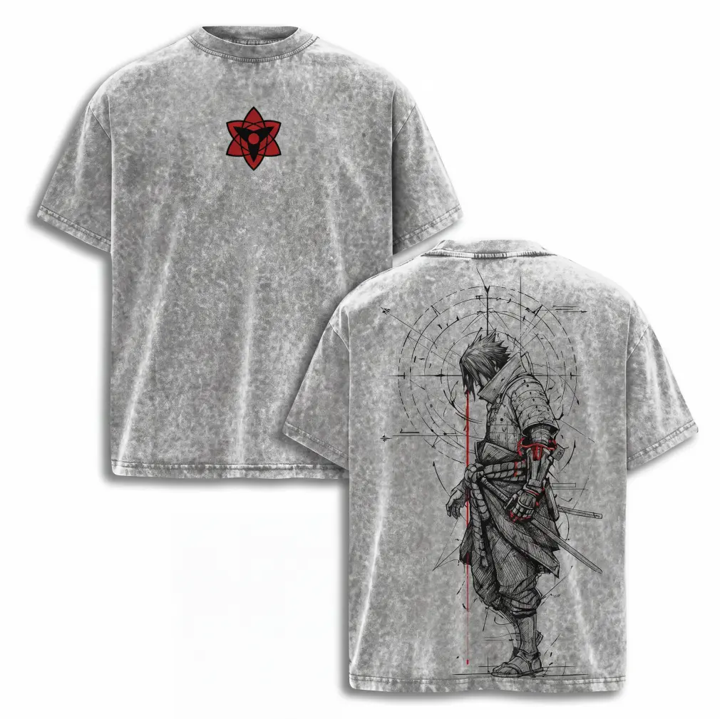 [HM 100%cotton]Uchiha Madara x Sasuke x Kakashi x Naruto Anime Double Printed Vintage Washed Tee Unisex Oversize Anime Manga Washed Heavyweight Cotton T-shirt, Gift For Anime Fan, Anime Lover , Naruto Merch , Naruto Fan funny shirts men,humor graphic tee