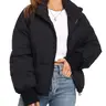 Arssm Women’s Cropped Quilted Jacket – Lightweight Zip-Up Winter Coat for Cozy Streetwear & Casual Cold Weather Outfits