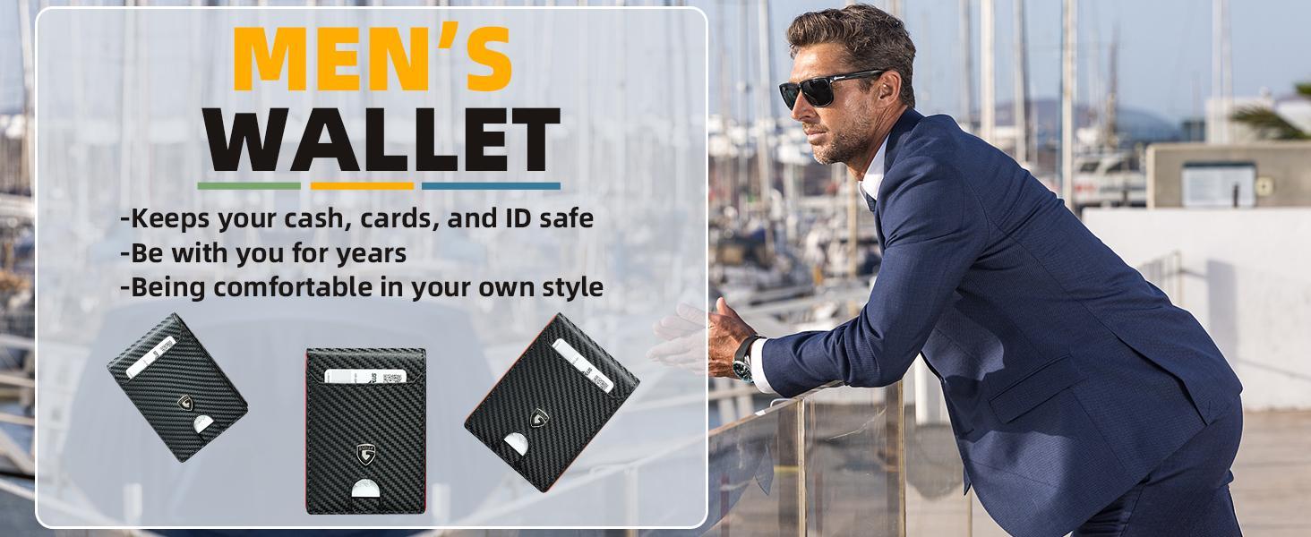 GSOIAX Men's Slim RFID Blocking Wallet