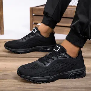 Men's Sporty Lace Up Running Shoes, Casual Comfortable Breathable Sneakers, Trendy Sports Shoes for Daily Life, Closed