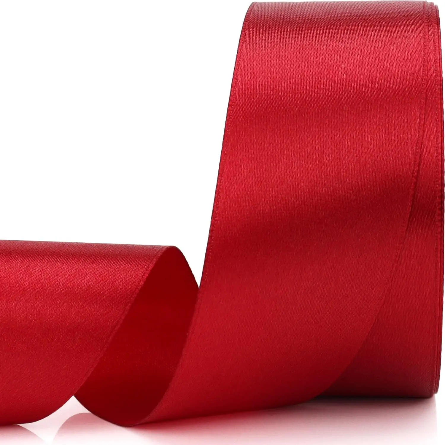 25 Yards 1-1/2 inches Wide Satin Ribbon Suitable for Wedding, Party and  Box Packaging Ribbon ( red)