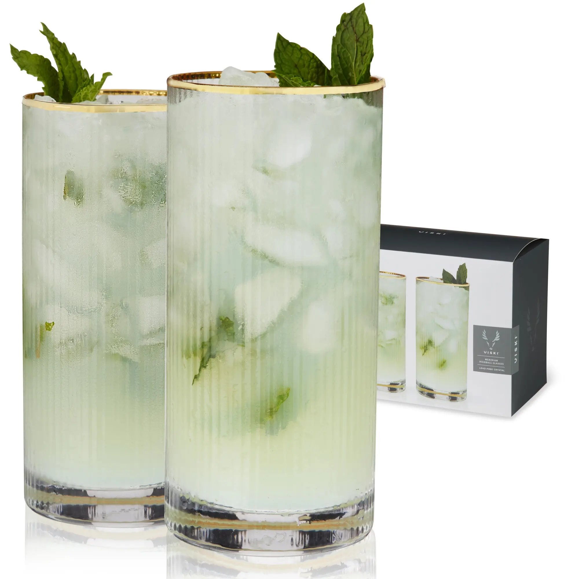 Meridian Crystal Highball Glasses by Viski