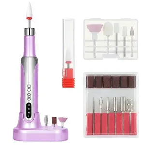 ✨ Portable Electric Nail Drill｜3-Speed Adjustment / Low Noise / Digital Display / Includes 12 Bits – Professional Tool for Gel Removal, Nail Shaping, Polishing & Cuticle Care
