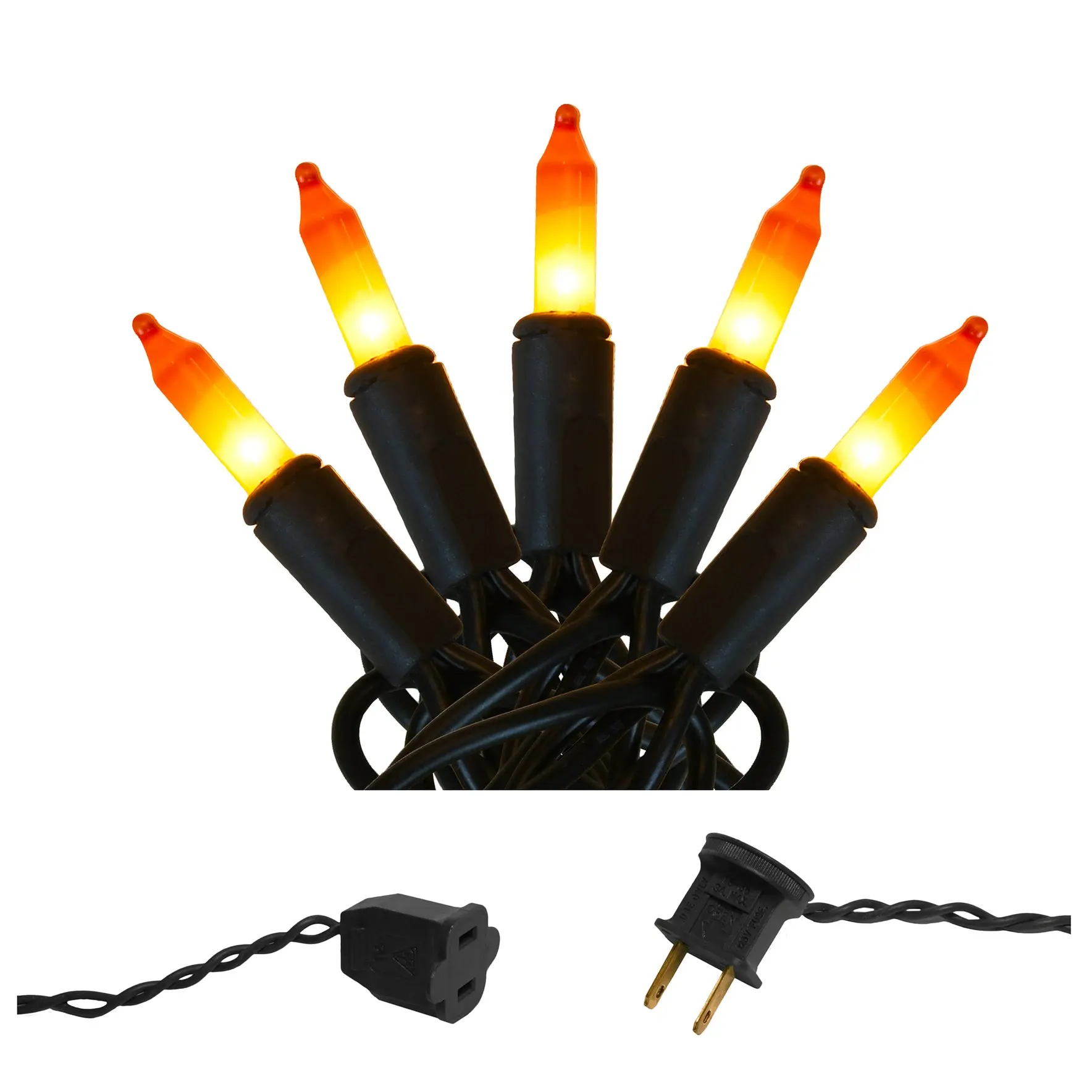 LumaBase Electric Candy Corn Mini String Lights - Halloween Home Lighting, Party Decoration Supplies