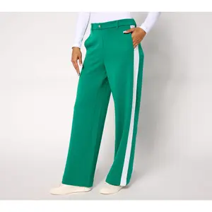 Isaac Mizrahi Live! Petite Clubhouse Scuba Knit Pants