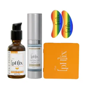 Pride Bundle Caffeine Eye Cream 2.0, Pride Reusable Eye Mask and Vita C Primer