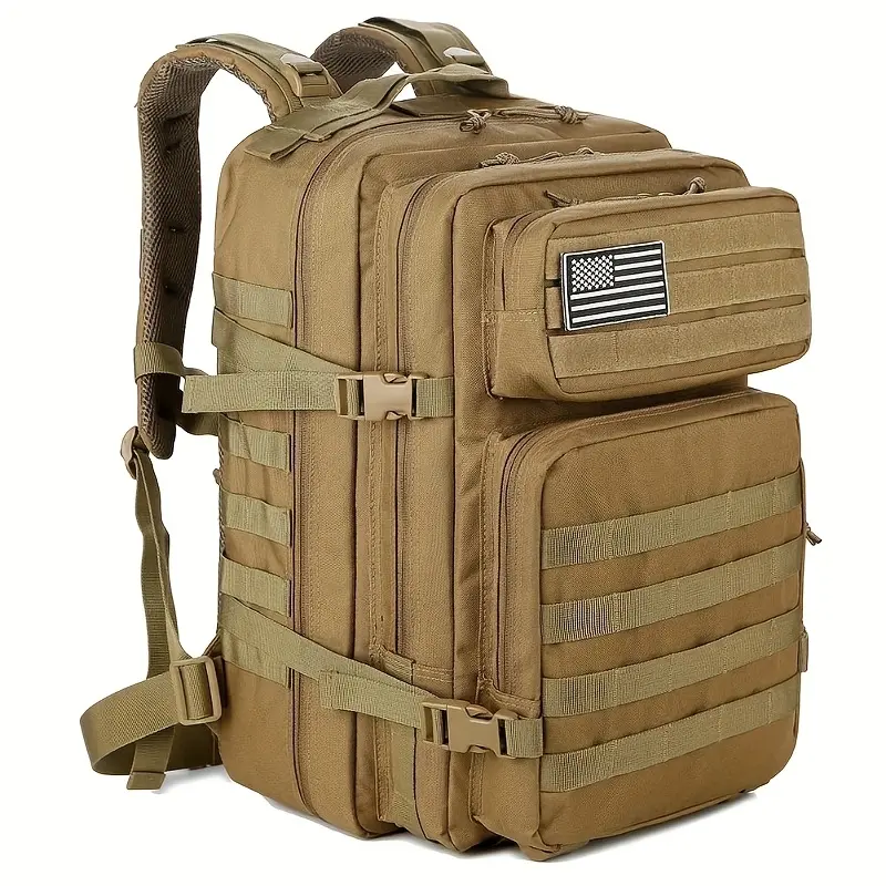 Durable Outdoor Rucksack - 50L High-Capacity Multi-Use Tactical Backpack for Men, Hiking, Camping, Male