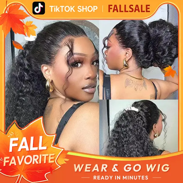 WIGFEVER Human Hair 360 Lace Wigs - Kinky Straight & Water Wave Glueless Invisible Drawstring Lace Front Wear And Go Wig, Natural Hairstyles for Black Girls, Deals For You Days, Invisible Drawstring Wig, Human Hair Wigs, Glueless Wigs Human Hair