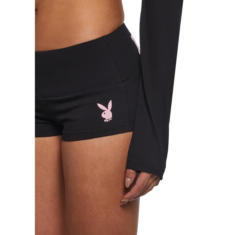 Playboy Mini Shorts - Black
