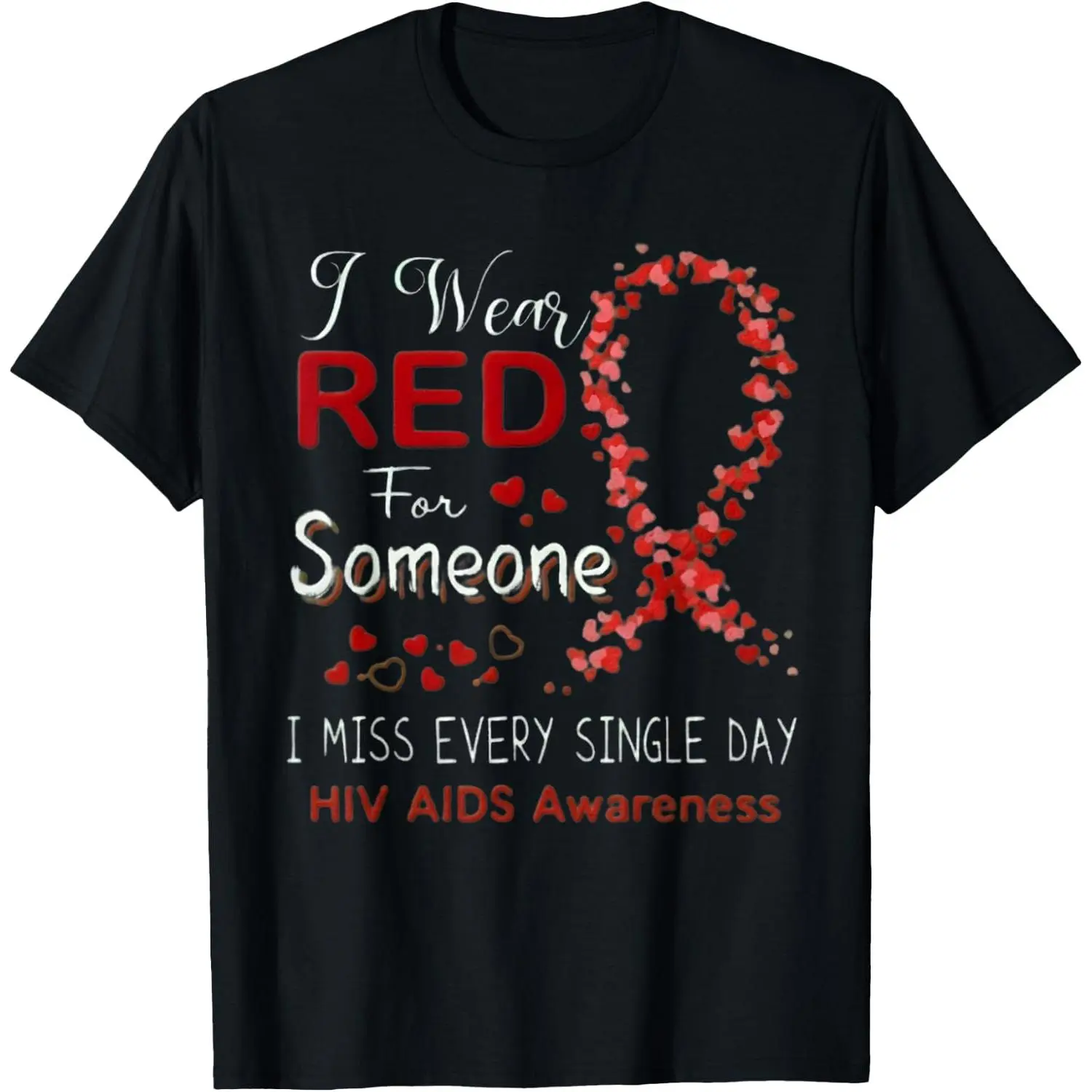 100%cotton HIV Aids Awareness Month Stop Aids USA Flag for Men & Women T-Shirt