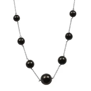 Elite Shungite 35 ctw Necklace in Rhodium Over Sterling Silver 20 Inches Christmas Gifts