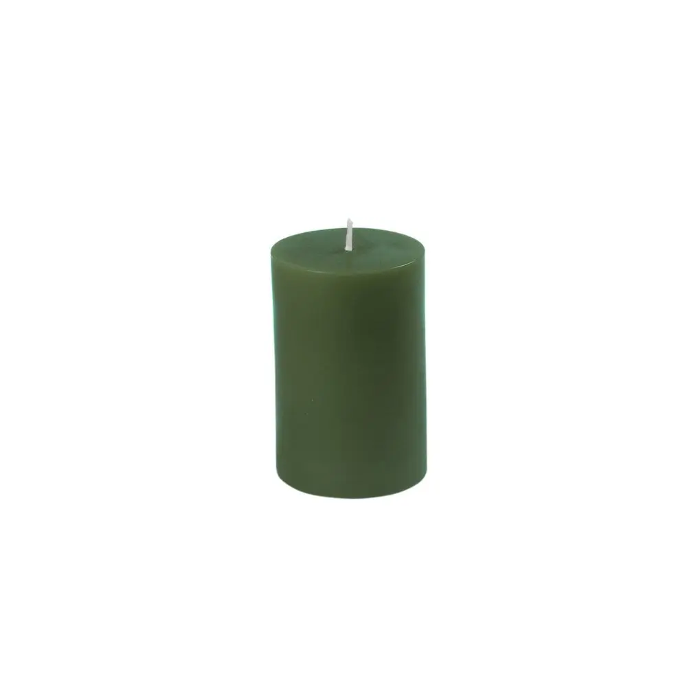 Hunter Green Hand-Poured Pillar Candle - 2" D x 3" H Decor Accessories, Home Decor Accent, Housewarming Gift, Room Decorations, Romantic Aura for All Rooms
