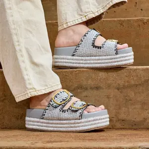 MAKERS SHOES CLARA WEDGES WITH BUCKLES WOMEN STYLISH