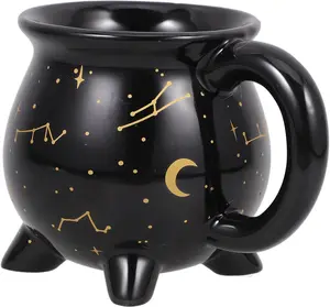 Cauldron Coffee Mug 300ml/10oz Ceramic Beverage Cup -Season for Halloween Christmas Party Presents(Astral)