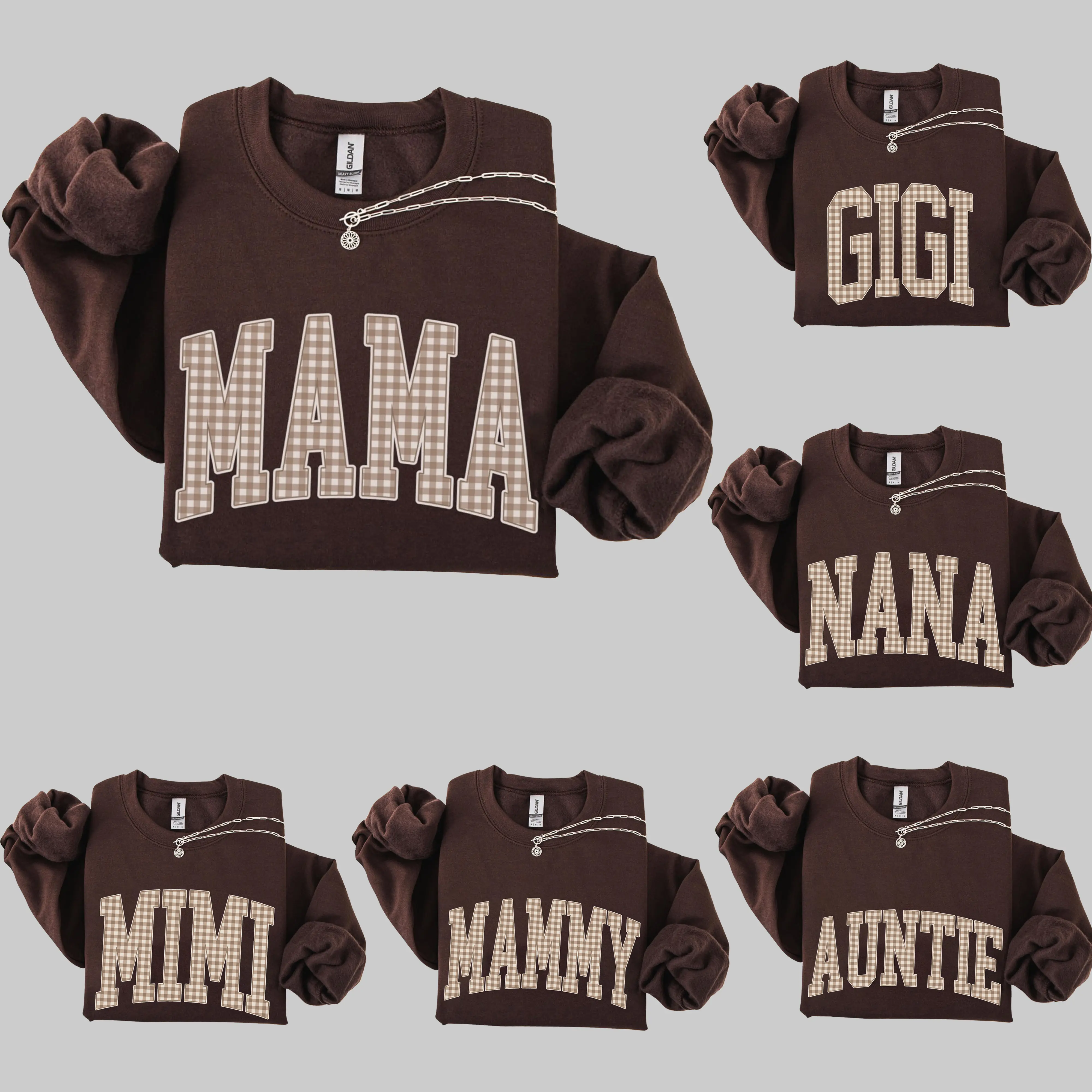 Customize Gingham Mama Sweatshirt, Personalized Mama Shirt Vintage Mama Shirt Trendy Mama Shirt Mothers Day Gift New Mama Baby Shower Pregnancy Announcement Shirt