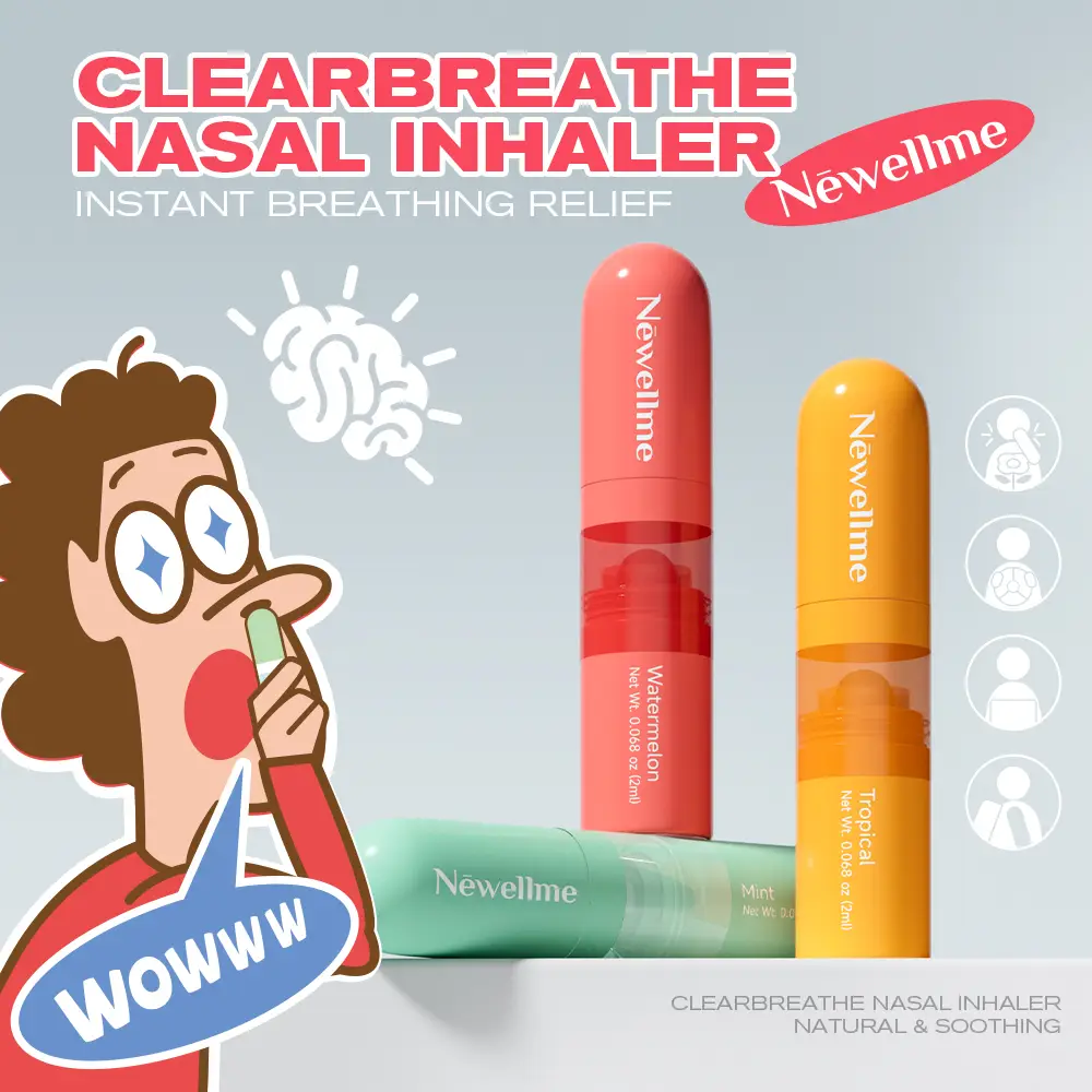 Newellme Nasal Stick - Strong Essential Oil Vapors, Rapidly Combat Drowsiness, Boost Mental Clarity & Refresh Your Mind