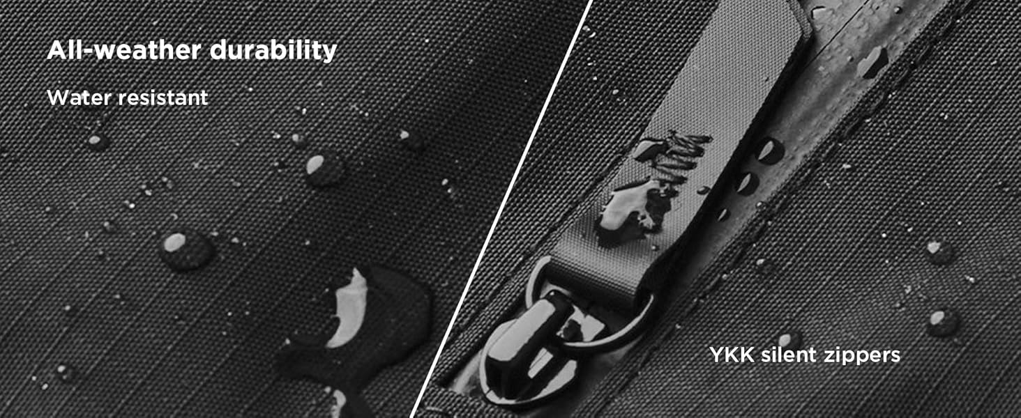 ALPAKA Zip Pouch Max V2 - Black Axoflux 210D Water Resistant Fabric, Weatherproof YKK Zippers,Front Zip Pocket, Compact Men Sling Bag - Passport Holder & Travel Wallet Pouch for Family Men