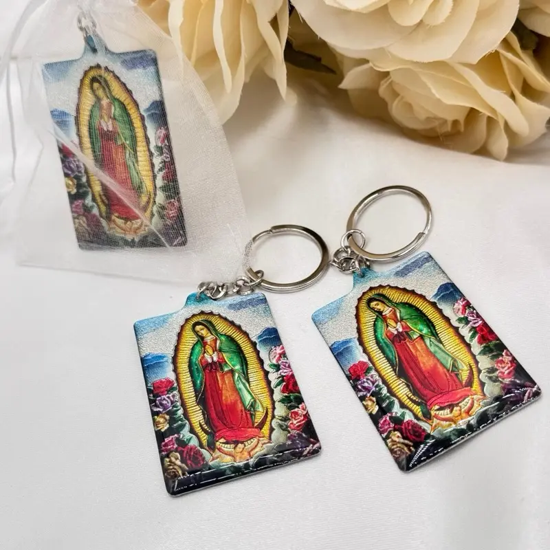 12pcs Baptism party favors, Recuerdos Para Bautizo, llravero com bolsas gratis incluidas
