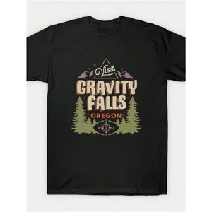 Gravity Falls Oregon, Men's Everyday Cotton T-Shirt, 220g Pure Cotton, And Comfortable, Perfect For Running Errands, Lounging, Or Outdoor Fun