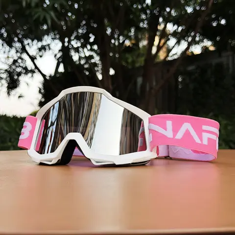Adjustable Strap Motorcycle Goggles, Anti-Slip Silicone Frame, Windproof Dustproof, Off-Road Outdoor Riding, Fog-Resistant Lenses, Motocross Goggles, Motorbike Protective Gear