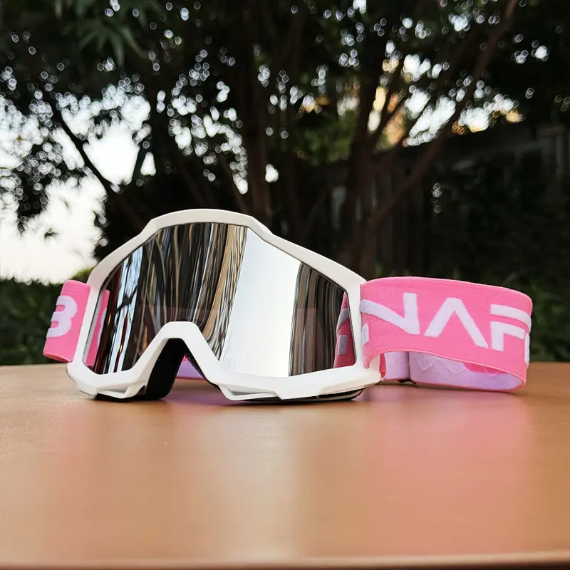 Adjustable Strap Motorcycle Goggles, Anti-Slip Silicone Frame, Windproof Dustproof, Off-Road Outdoor Riding, Fog-Resistant Lenses, Motocross Goggles, Motorbike Protective Gear