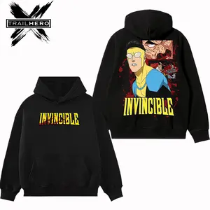 TRAIL HERO - Mark Grayson Invincible Premium Acid Washed Hoodie T-Shirt, En Sabah Nur Hoodie Shirt, Character Comics Fans Shirt, Superhero Washed Shirt, Comic Book Fans T-Shirt, Superhero Graphic Tee Cotton