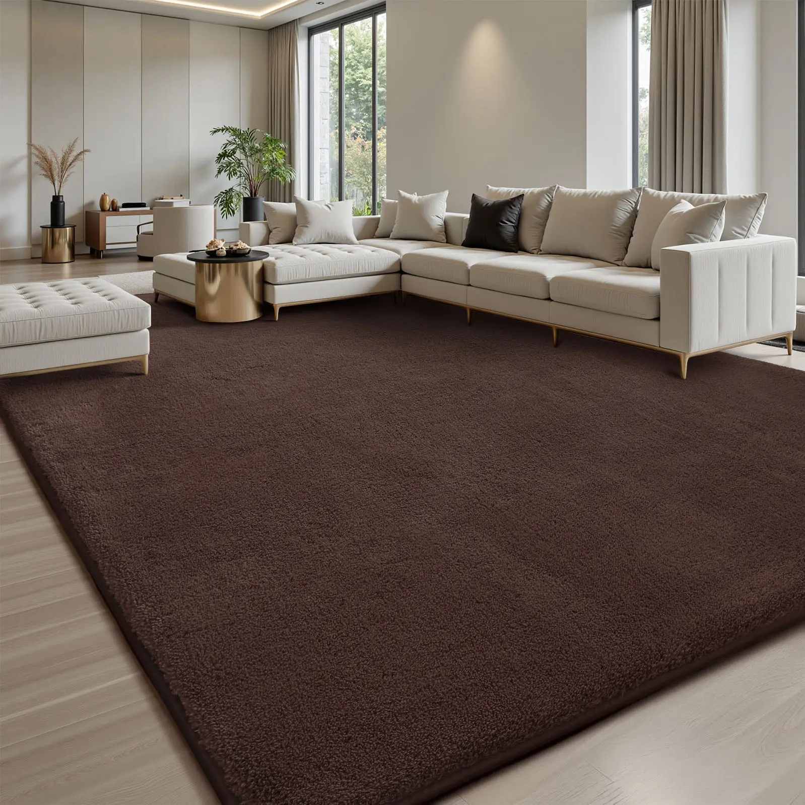 FAMVAL Large Ultra Soft Fluffy Area Rug, Plush Shaggy Non-Slip Carpet for Living Room Bedroom Nursery Home Decor
