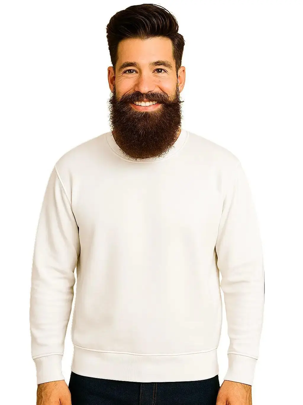 Gildan Men's G180 / 18000 Heavy Blend 50/50 Cotton Polyester Fleece Crewneck Sweatshirt Classic Fit Ribbed Collar & Cuffs Menswear Tops